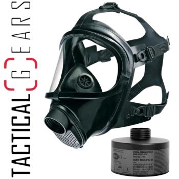 TG SET ZIVIL- & KATASTROPHENSCHUTZ MIT DRÄGER VOLLMASKE CDR 4500 + AVEC CHEM NBC FILTER